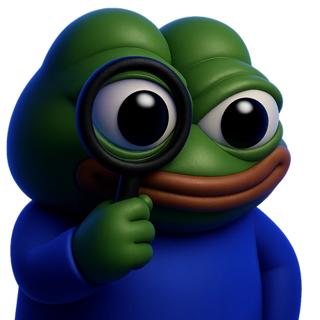 magnifying glass pepe
