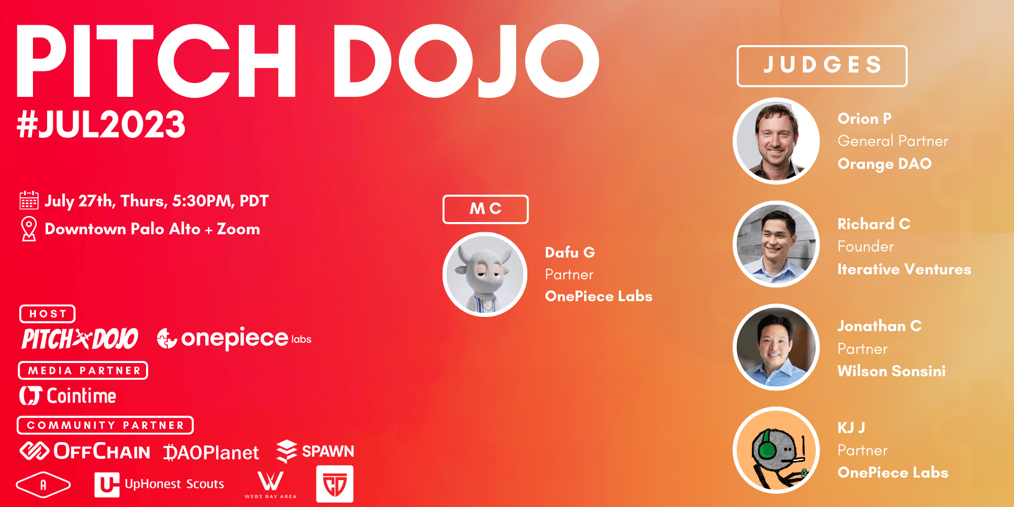 🎤Pitch Dojo🎤 - Web3 Pitch Event - Jul2023