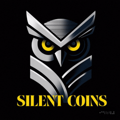 Silent Coins logo white