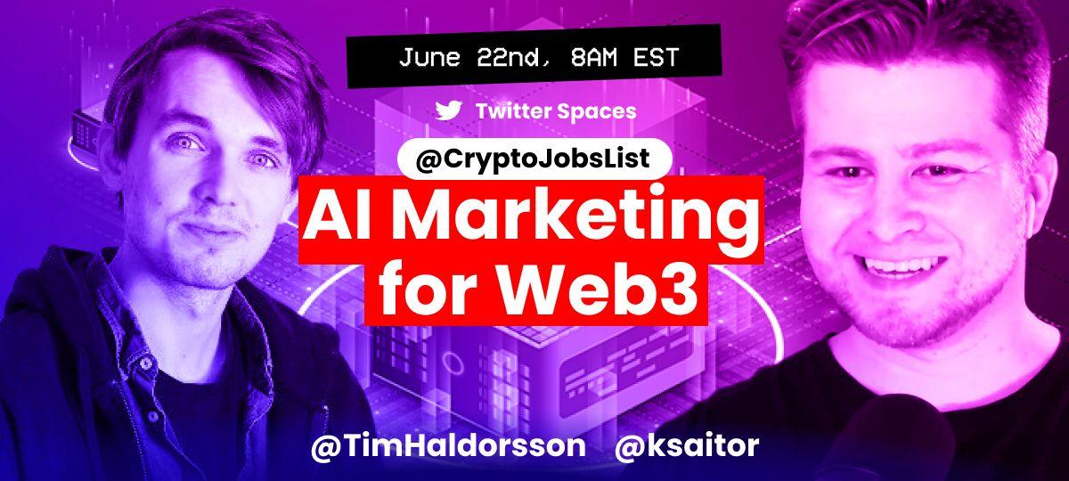 AI marketing for Web3 Twitter Space
