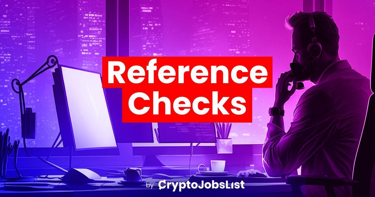 reference checks in crypto